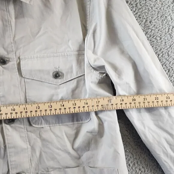 Michael Kors Long Sleeve Shirt Jacket Men's S Aluminum Pockets Button Closure
